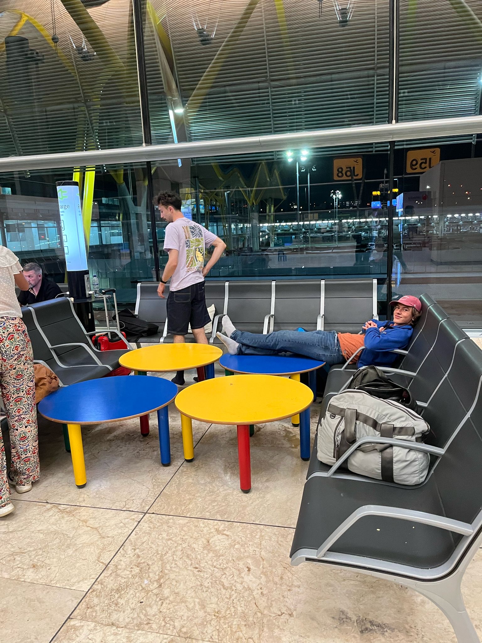 Sleeping in the airport